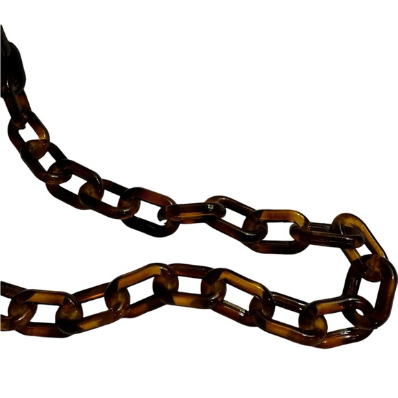 SEPCOEUR Paris Navy Blue Suede Moc-Tortoise Strap Shoulder Bag - Picture 10 of 12